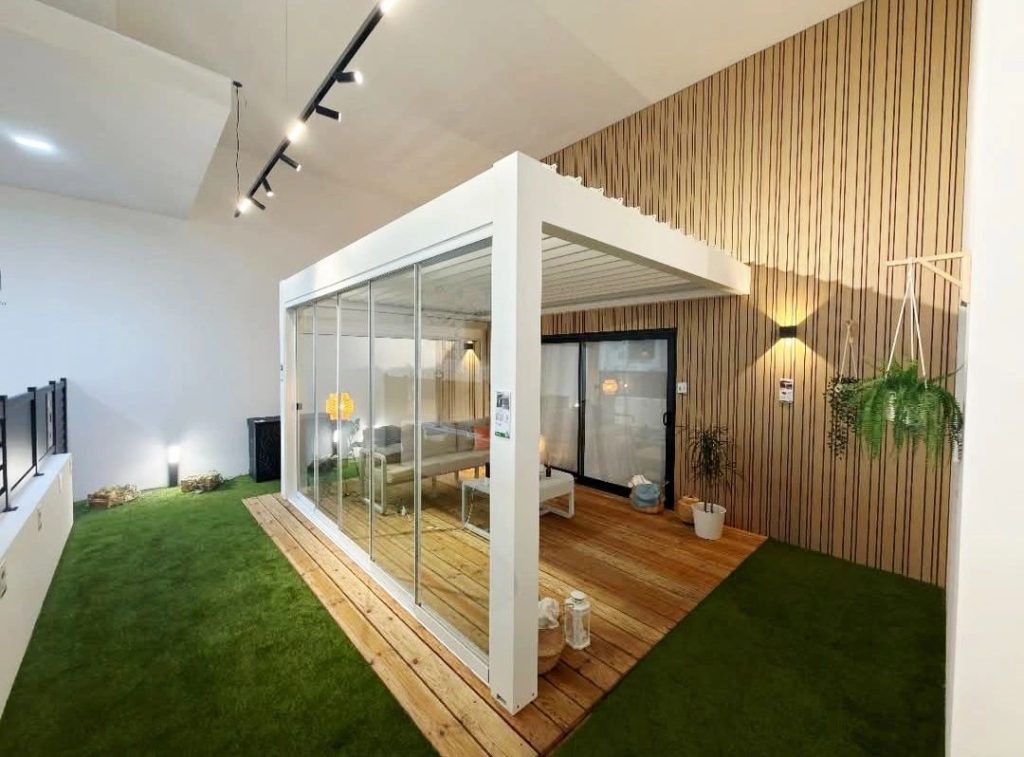 pergola murale blanche