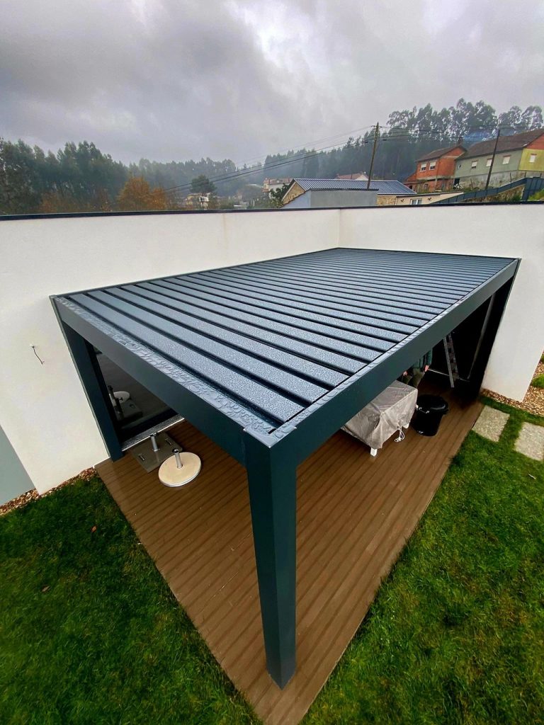pergola bioclimatique vu du haut