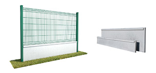 Option soubassement pour clôture rigide